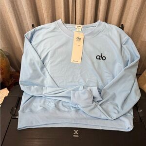 ALO Yoga Sky Blue Crewneck Sweatshirt